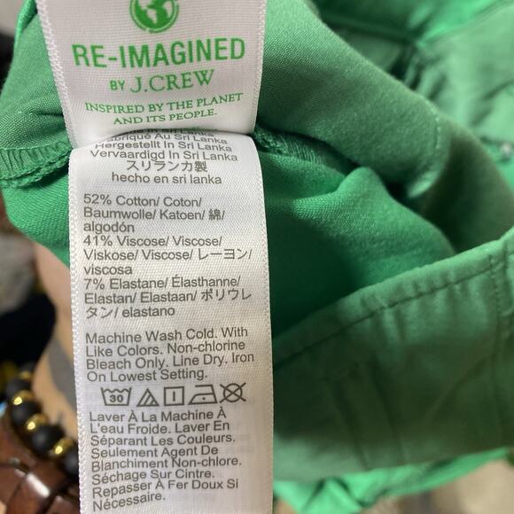 J CREW Kallie Pant Modern Clover Green Stretchy Classic Straight Leg Sz 10T NWT - Picture 8 of 12